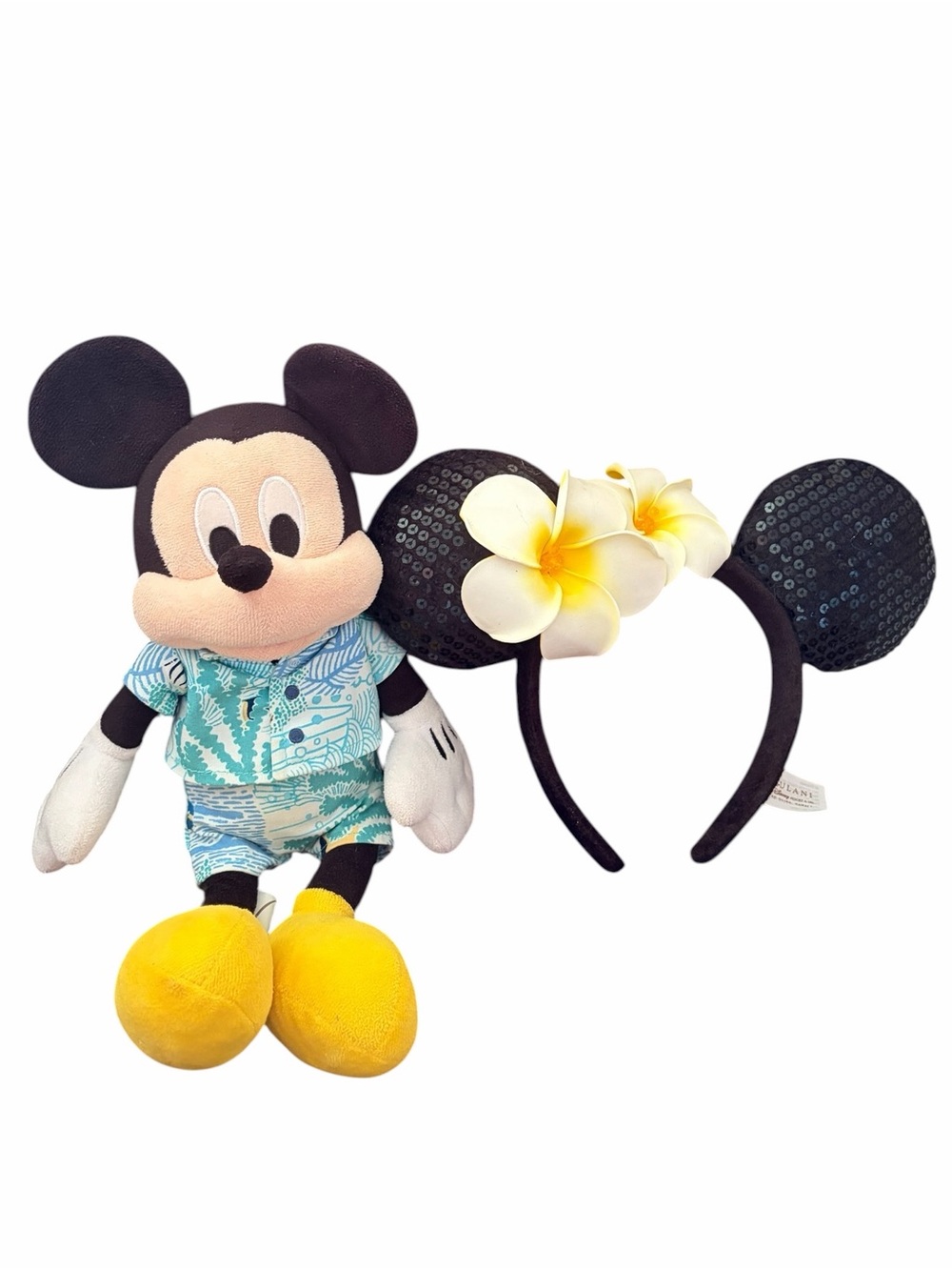 Aulani Disney Ears and Mickey in Aloha Shirt Plush